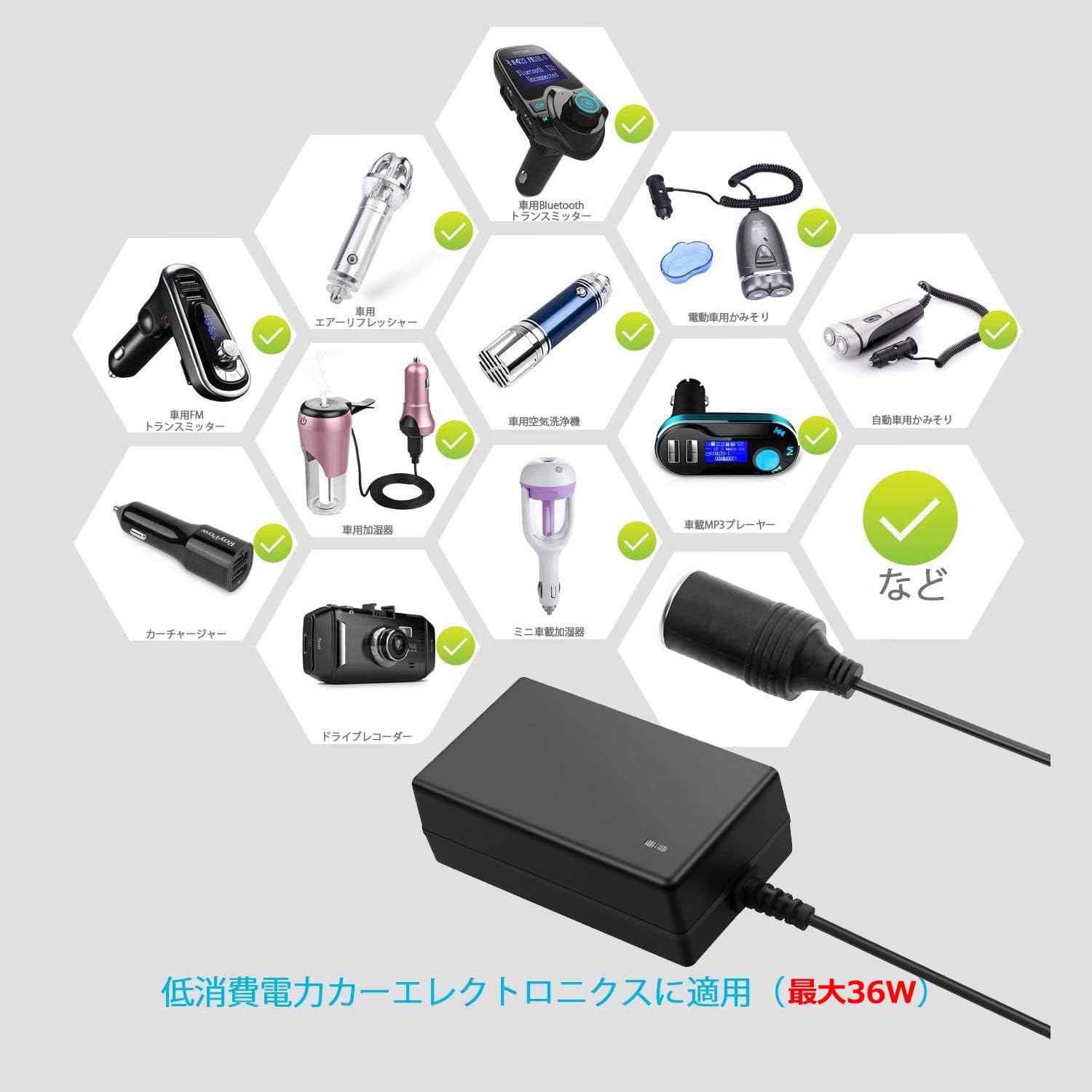 Amazon.co.jp: ANGAOU AC-DC 変換アダプター コンセント 100v 12v ac